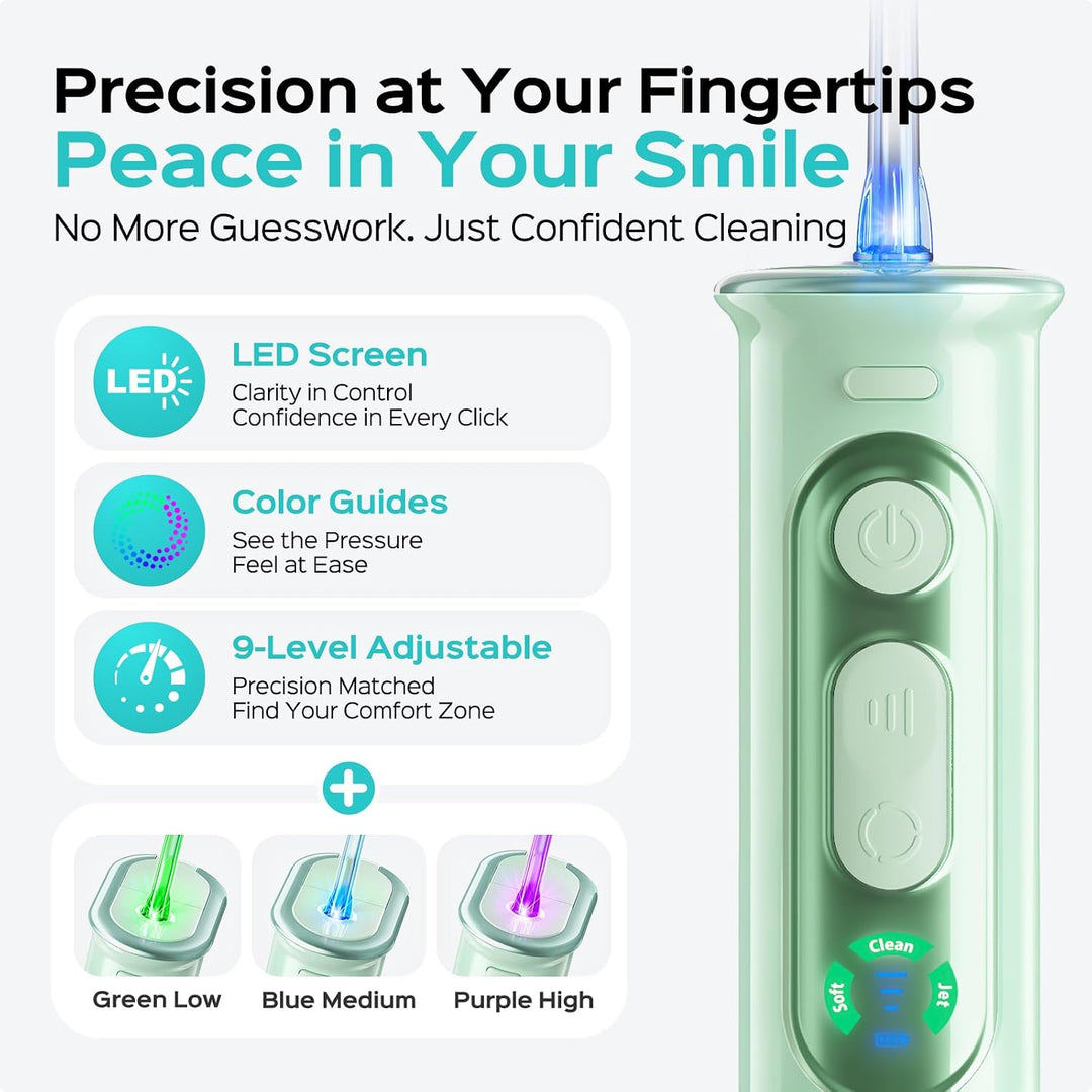 COSLUS Irrigador dental portátil T50 para viajes: Mini púa dental i...