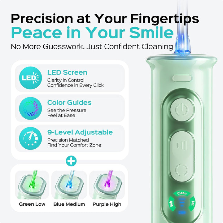 COSLUS Irrigador dental portátil T50 para viajes: Mini púa dental i...