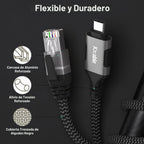 Cable USB C Ethernet de 10 pies, cable USB-C RJ45 Gigabit conectado