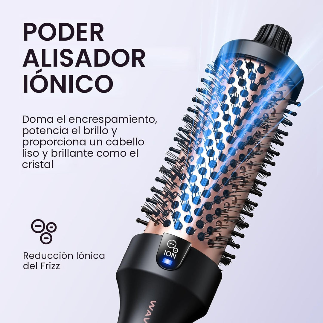Wavytalk Cepillo Térmico, Blowout Boost Cepillo Redondo Calentado d...