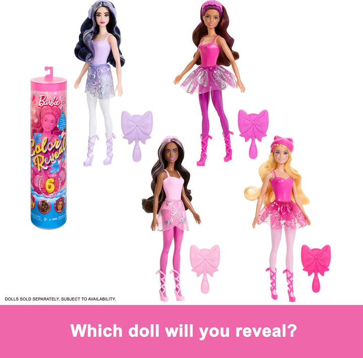 Barbie Muñeca y accesorios de revelación de color, serie bailarina,...