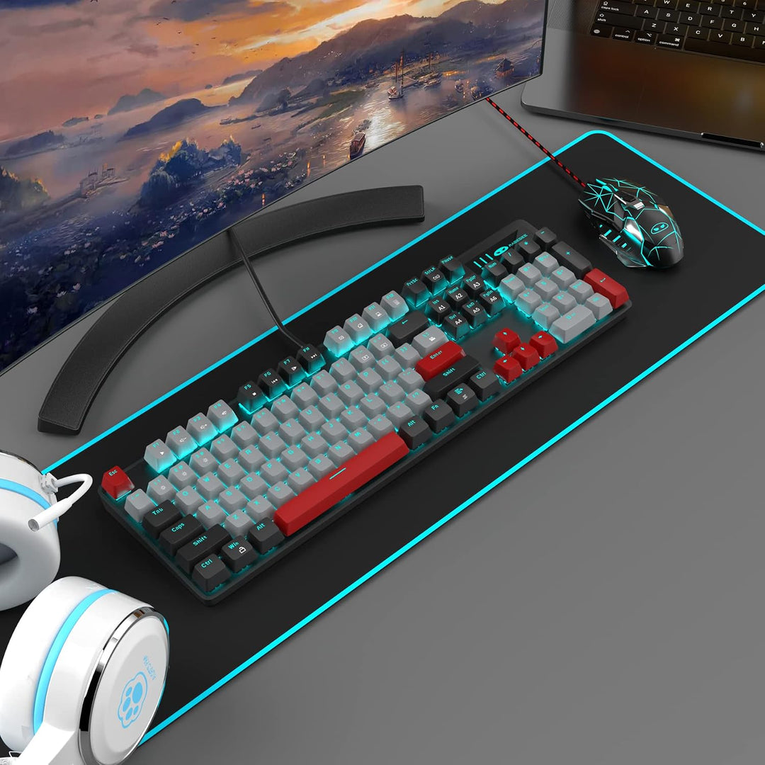 MageGee - Teclado mecánico para juegos, nuevo teclado retroiluminad...