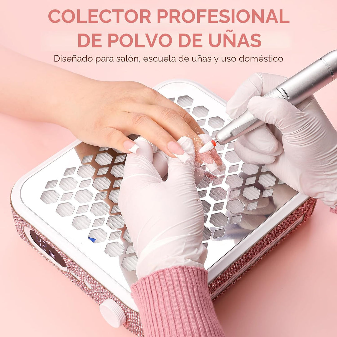 CHRISTINE SHELLY Colector de Polvo para Uñas, Colector de Polvo Rec...