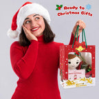 Conjunto de Muñeca de Peluche Navideña para Regalo, Muñeca de 14" con Accesorios Navideños