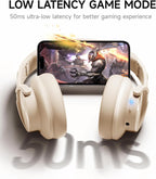 Picun Auriculares Bluetooth inalámbricos B8, tiempo de reproducción, Caqui Blanco