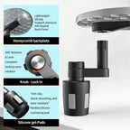 Bandeja y portavasos para automóvil, escritorio giratorio de 360° para computadora portátil, bandeja para volante, mesa de bandeja de comida para automóvil para comer, soporte automático para