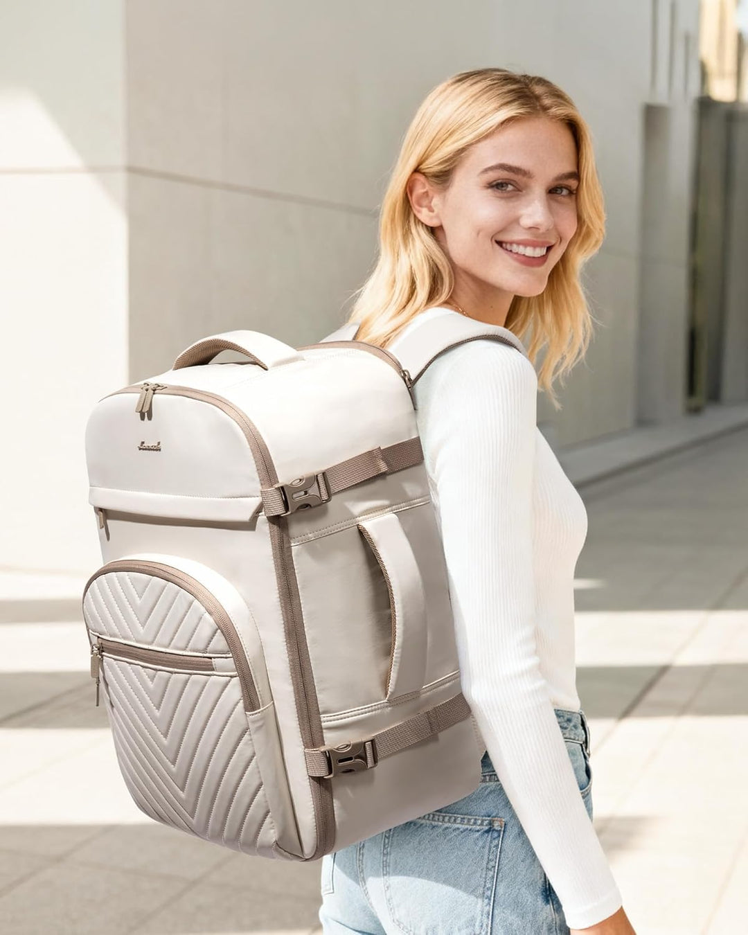LOVEVOOK Mochila de viaje de 40L para mujeres y hombres, bolsa de v...