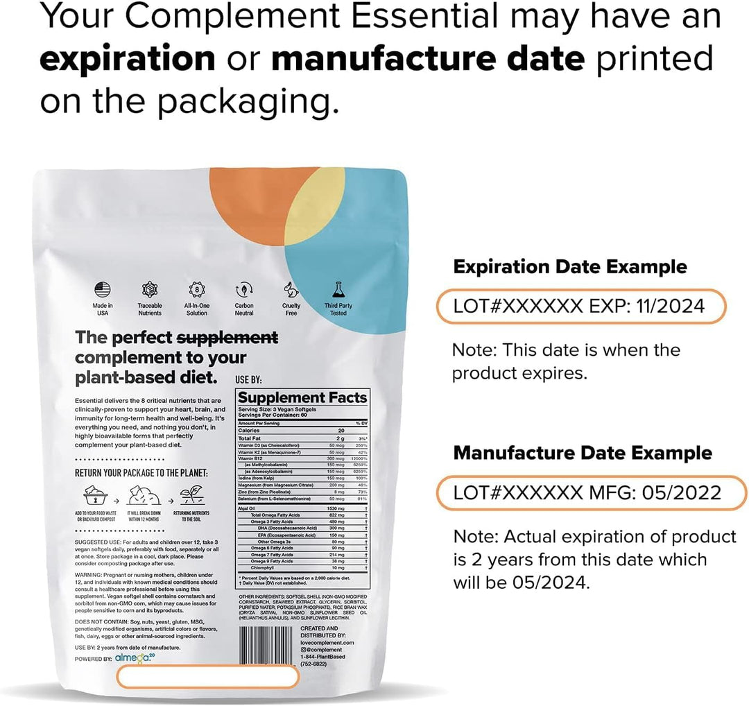 Complement Multivitamínico vegano esencial para mujeres y hombres -...