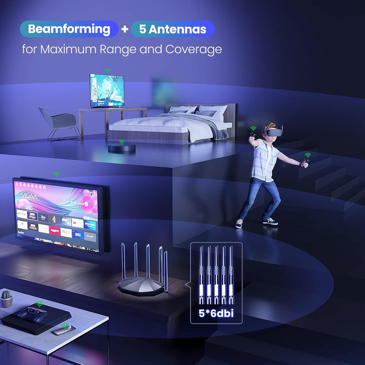 Tenda Router WiFi 6 para el hogar enrutador Gigabit de
