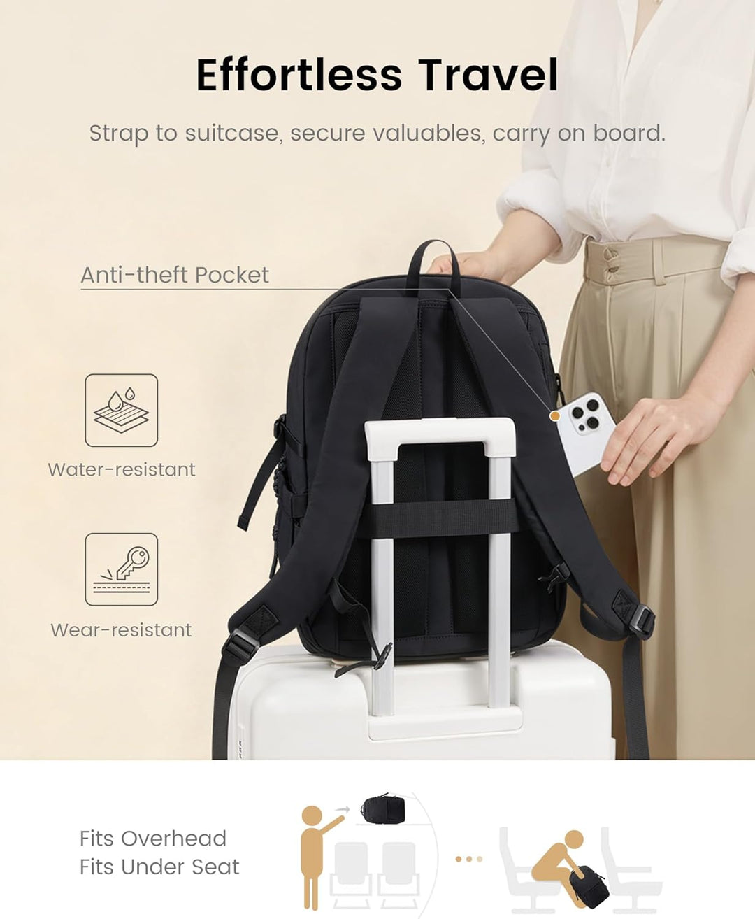 LOVEVOOK Mochila para computadora portátil para mujeres y hombres c...
