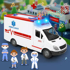 Ambulancia de juguete para niños de 3 a 5 años con 4 luces