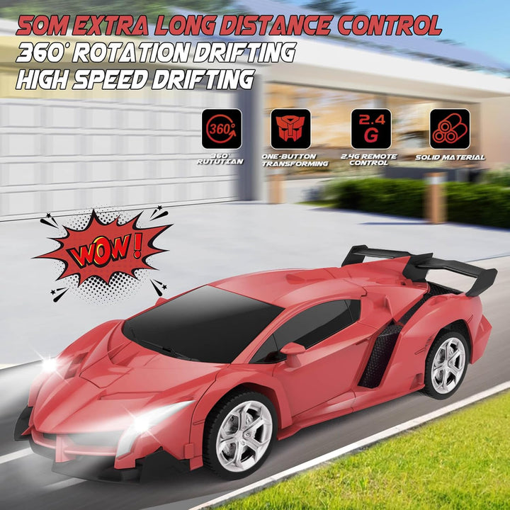 Britik - Auto transformador a control remoto, juguete para niños de...