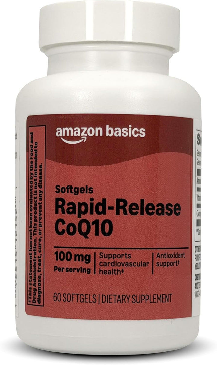 Amazon Basics Cápsulas blandas de liberación rápida CoQ10