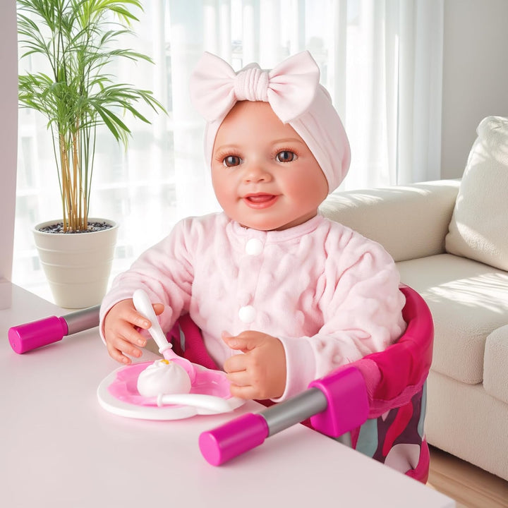 BABESIDE Silla alta de muñeca de bebé para muñecas de 12 a 20 pulga...