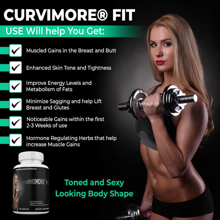 CURVIMORE® Suplemento FiT Mujeres. Cuerpo Voluptuoso Rápido. Multiv...