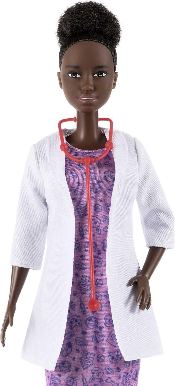 Barbie Careers - Muñeca y accesorios para mascotas morenas, traje e...