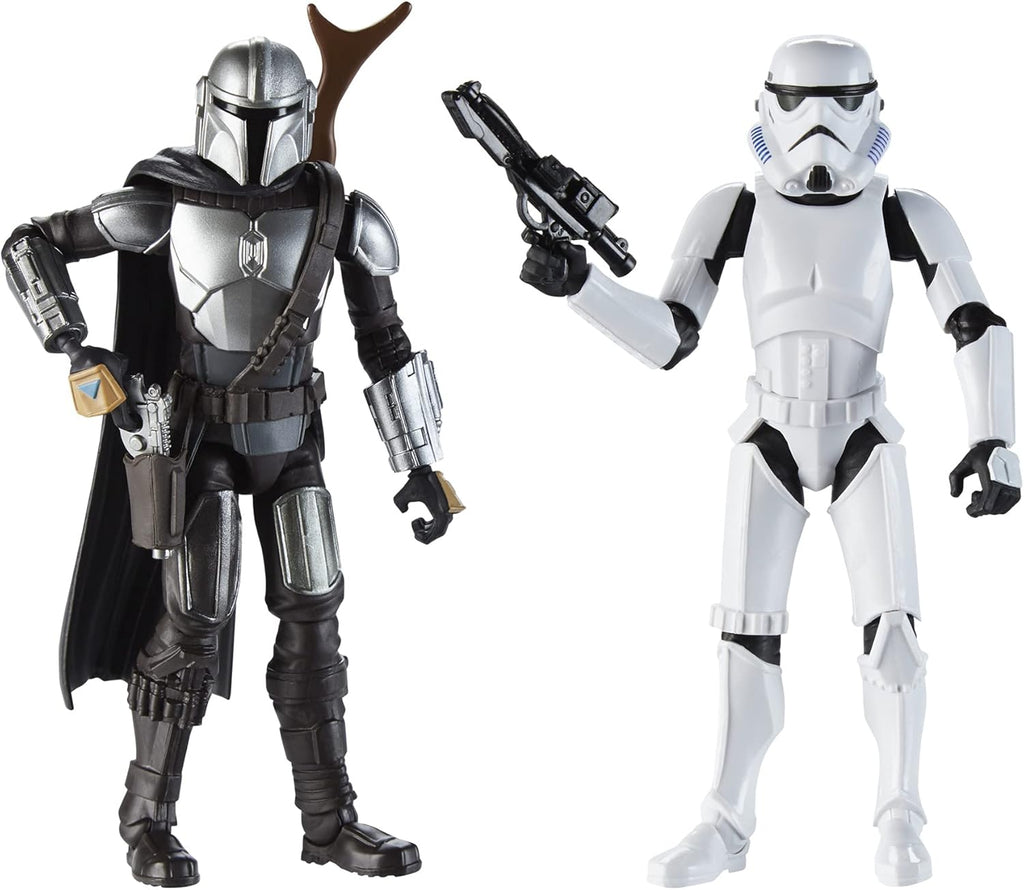 STAR WARS Galaxy of Adventures The Mandalorian - Figura a escala, Paquete de 2