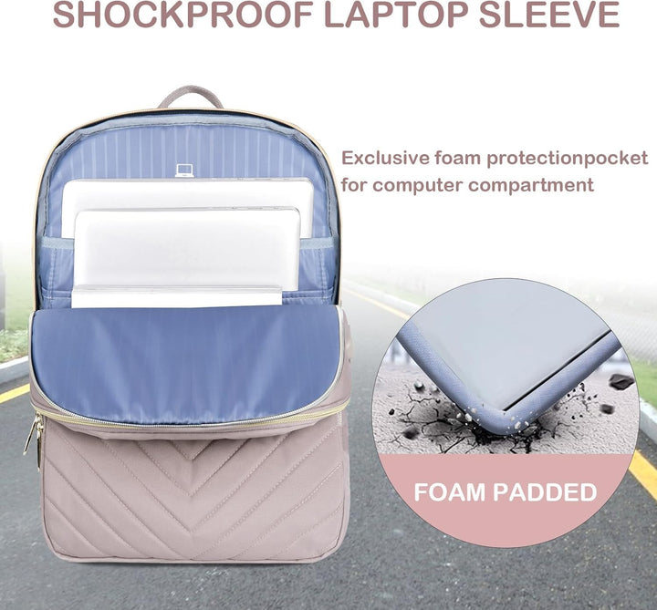VANKEAN Mochila para laptop de 17.3 pulgadas para mujer, bolsa de t...
