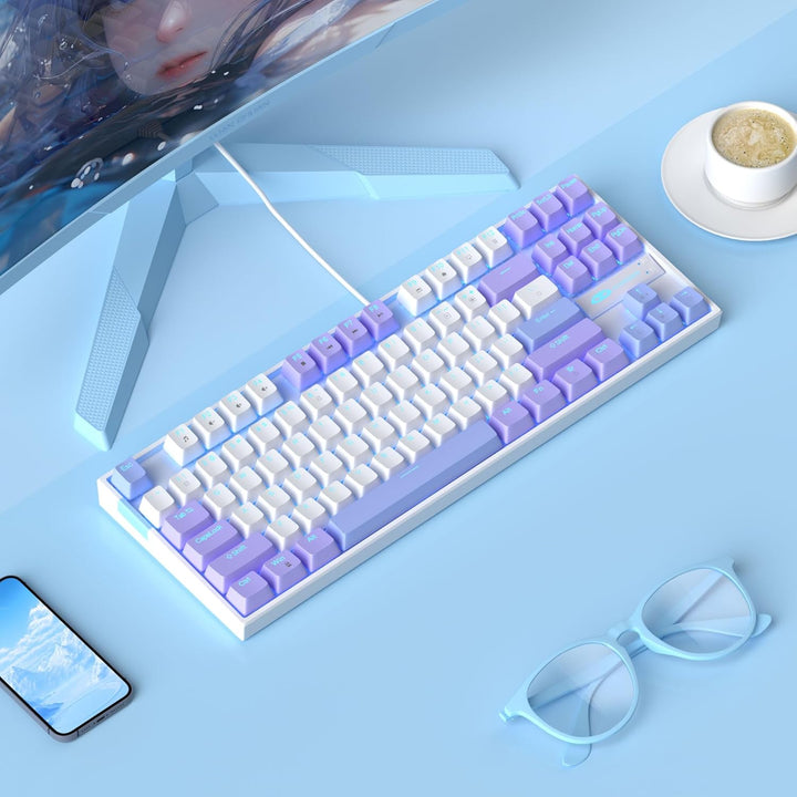 MageGee Teclado mecánico 75% para juegos, interruptor rojo, retroil...
