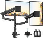 monTEK Brazo Dual Ultrawide para Monitores de 17-57" Pantallas, USB, Negro
