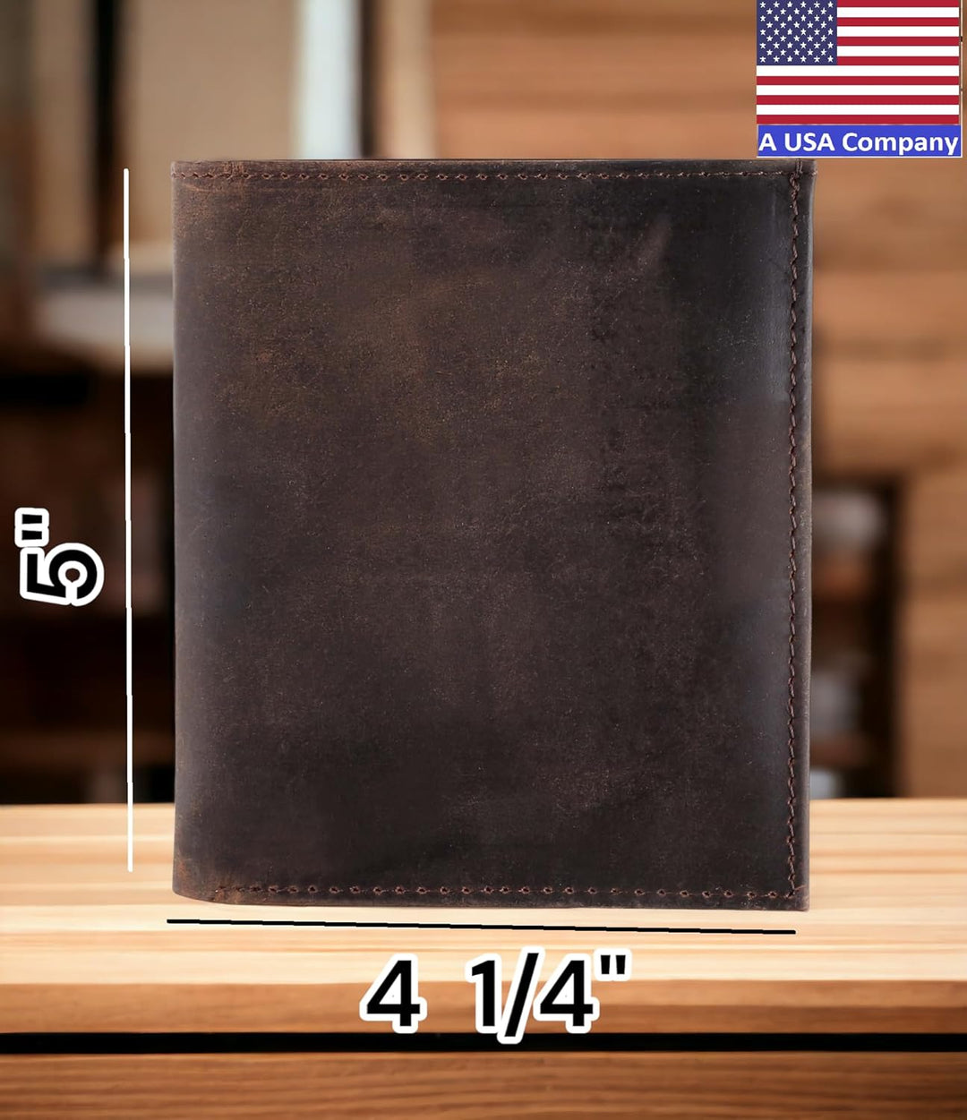 F&amp;L CLASSIC billetera de cuero con bloqueo RFID para hombres, e...