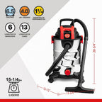 Shop-Vac - Aspiradora húmeda/seca de 6.5 galones y 4.0 HP con función de soplador
