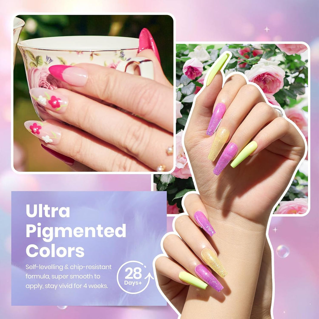 Beetles - Kit de esmalte de uñas de gel pastel, 36 colores con gel...