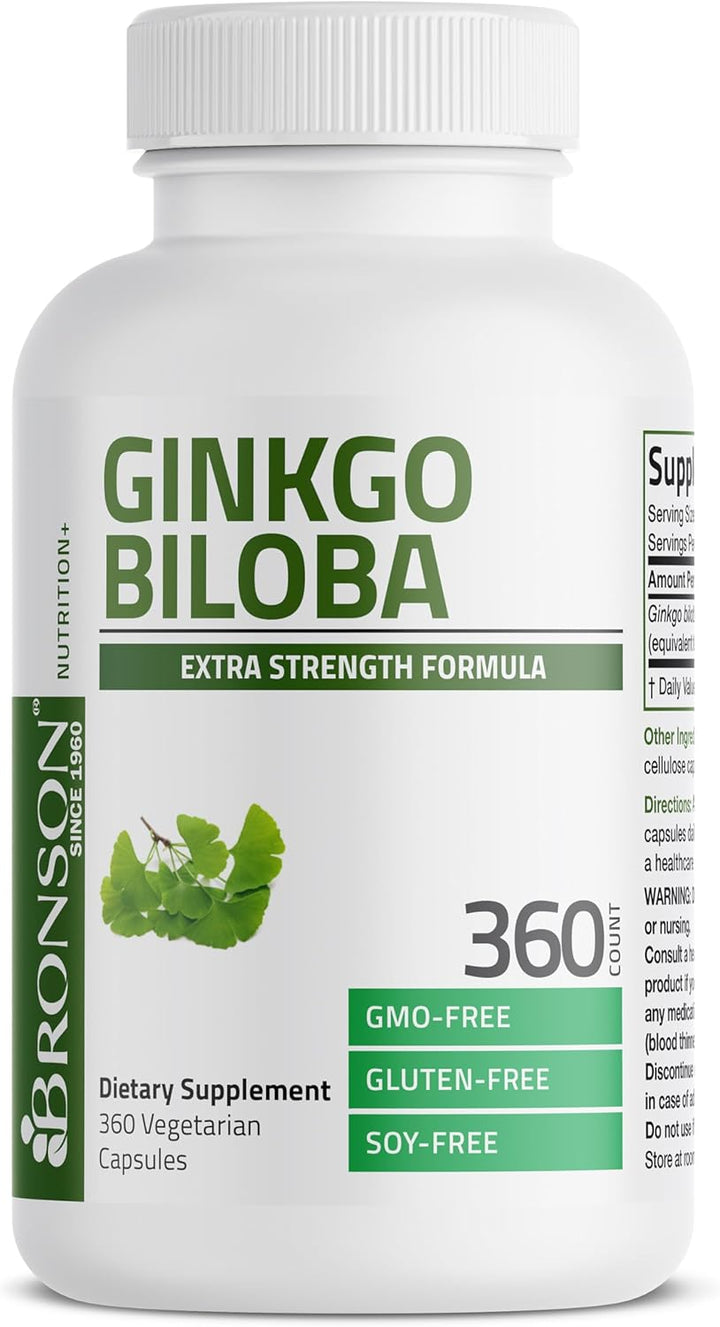 Bronson Ginkgo Biloba Extra Strength Apoya la función cerebral y so...