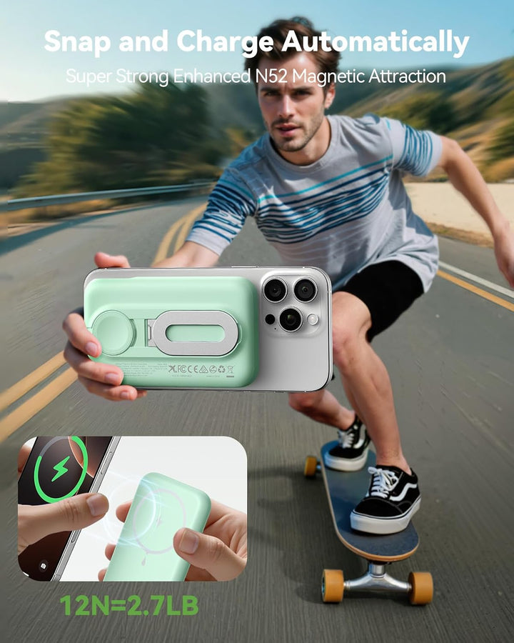 Cargador portátil magnético para iPhone y Apple Watch, 10000 mAh, c...