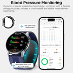 Smart Watch para Hombres y Mujeres con Correa de Airbag, Pantalla AMOLED de 1.56", Monitor de Ritmo Cardíaco y Presión Arterial, Rastreador de Oxígeno en Sangre y Sueño, Bucle de Voz, 70 Modos Deportivos Fitness Tracker
