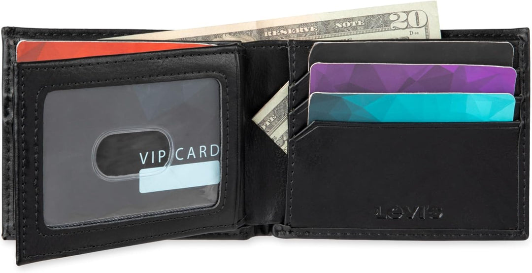 Levi's Cartera delgada para hombre con capacidad extra y bloque...