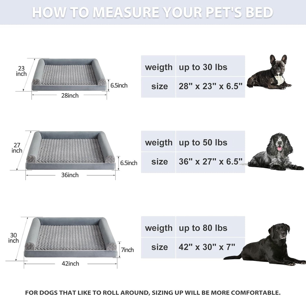 Cama ortopédica lavable para perros mayores para un sueño cómodo
