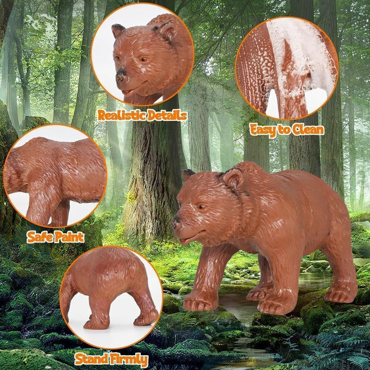 24 figuras de animales de safari y zoológico, juego de juguetes de...