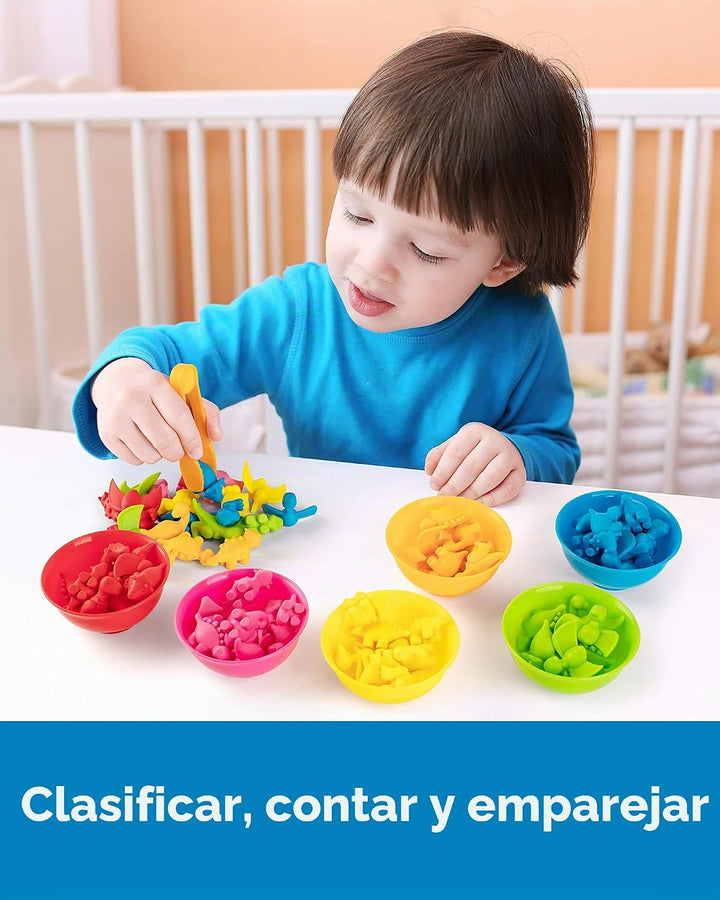 Coogam Juego de clasificación de dinosaurios con cuentas, juego de...