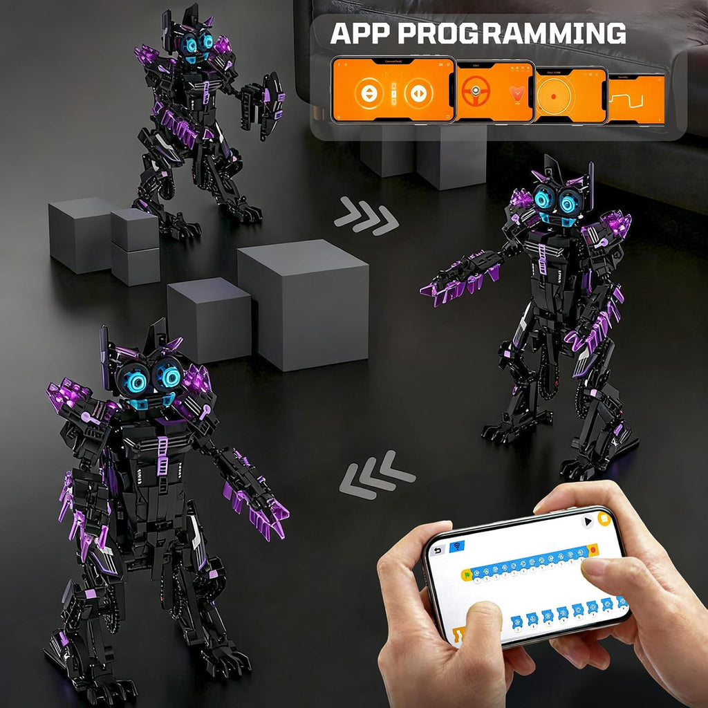 DOLIVE STEM - Kits de construcción de dinosaurios 5 en 1 para niños de 8 a 14 años, juguete de figuras de dinosaurio con control remoto y control por aplicación, regalo de cumpleaños para 8, 9, 10, 11