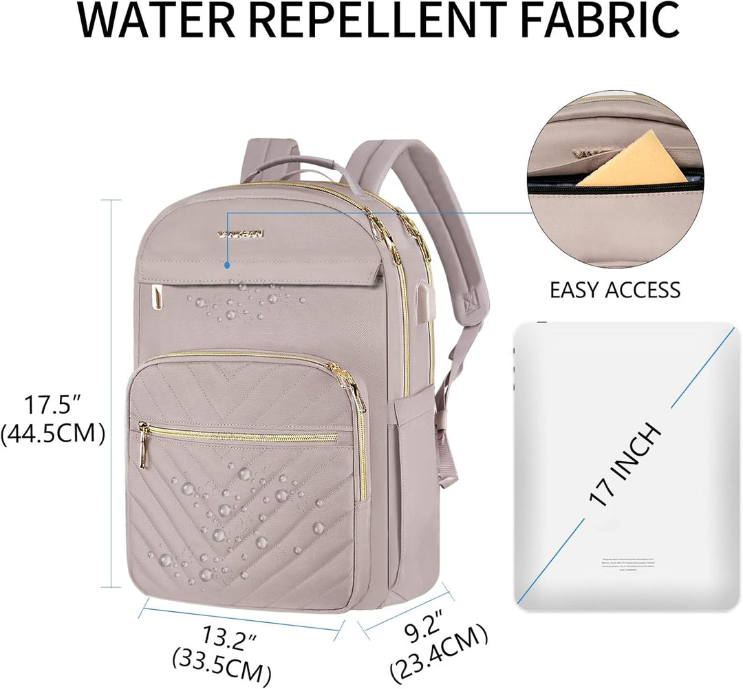 VANKEAN Mochila para laptop de 17.3 pulgadas para mujer, bolsa de t...