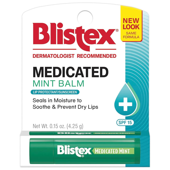 Blistex Bálsamo labial de menta medicada, 0.15 onzas