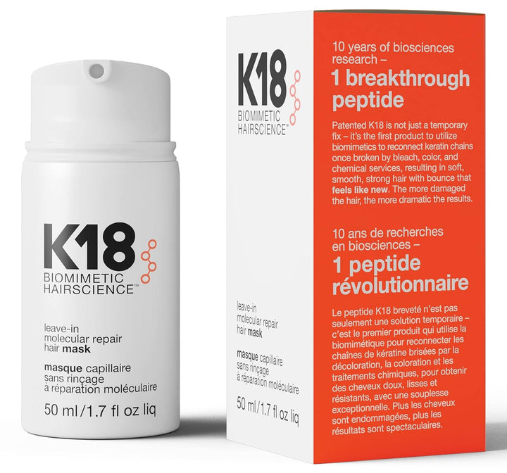 K18 Mascarilla Molecular Capilar Sin Enjuague, Repara el Cabello Se...