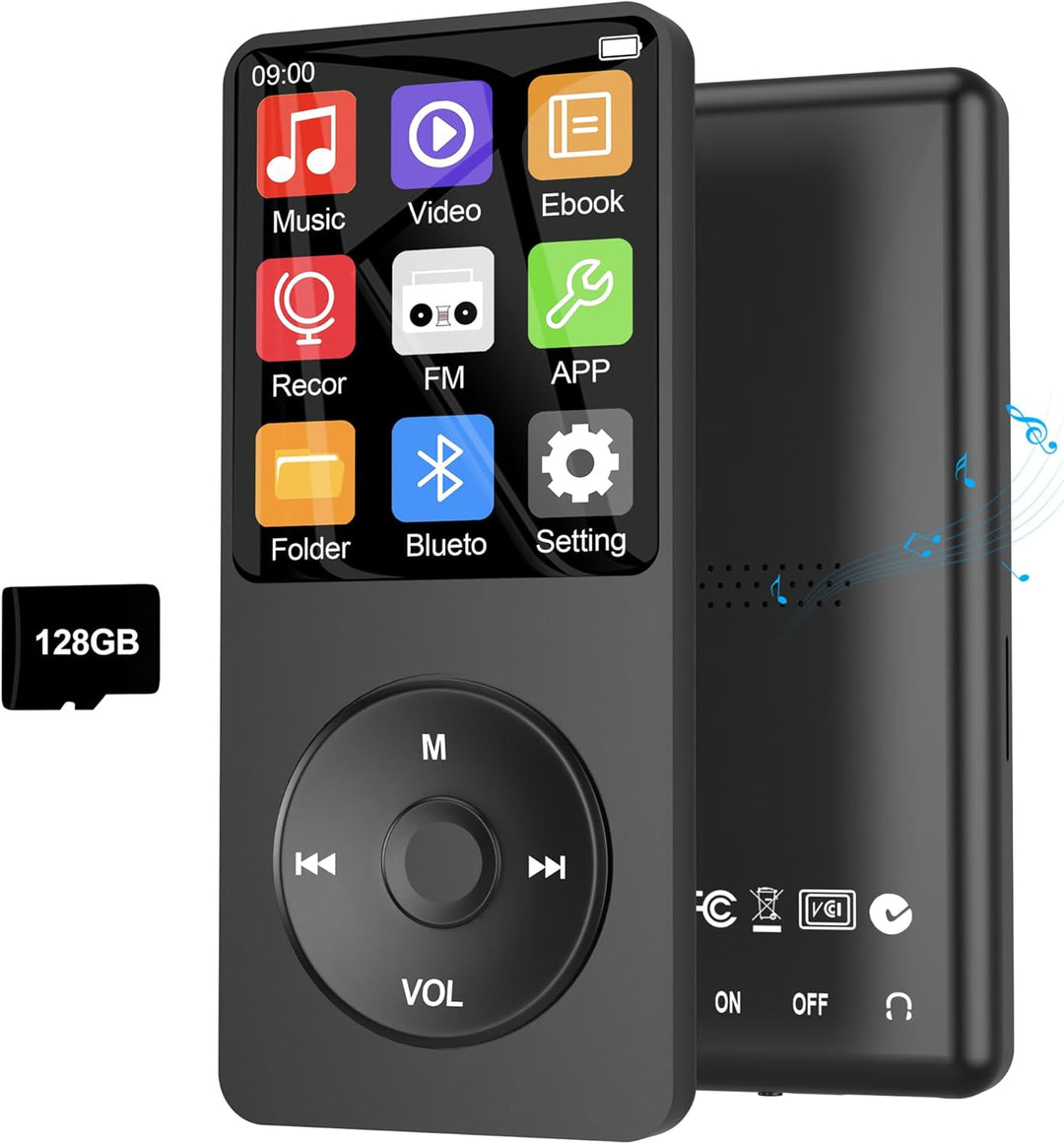 Ninsiden - Reproductor MP3 de 128 GB con Bluetooth 5.3, reproducció...