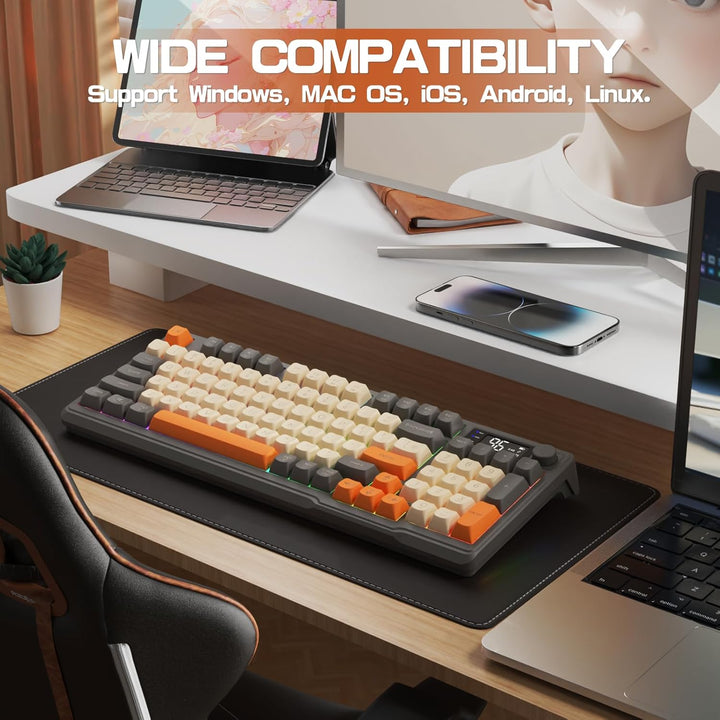 LexonElec Teclado Inalámbrico para Juegos M96, Control de Perilla B...