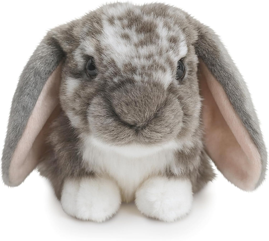 Living Nature Conejo gris holandés con orejas de Lop de peluche