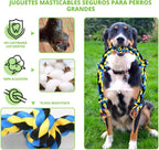 Large Tough Chew Toys para Aggressive Chewers, 9 Pack Dog Rope Toys