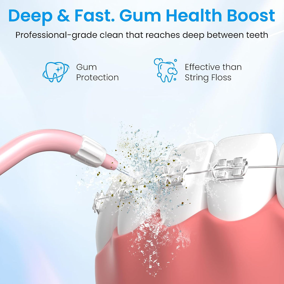 DUCARD Irrigador dental inalámbrico para dientes, boquilla en forma...