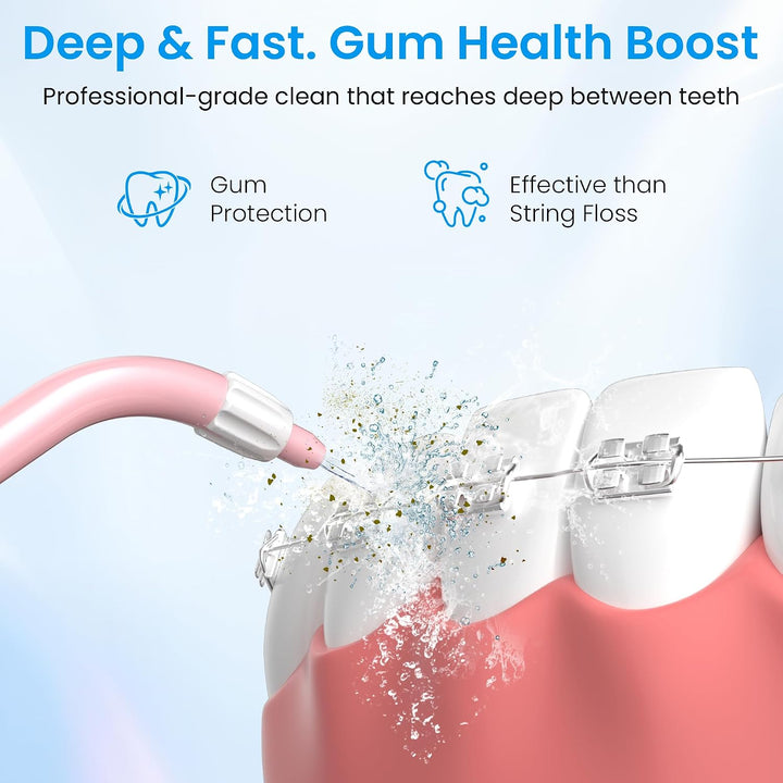 DUCARD Irrigador dental inalámbrico para dientes, boquilla en forma...