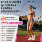 Cuerda de saltar, Cuerda de saltar con peso para mujeres, Cuerdas de saltar pesadas para fitness, Equipo de ejercicio para gimnasio en casa, Cuerda de saltar para adultos para mejorar la fuerza