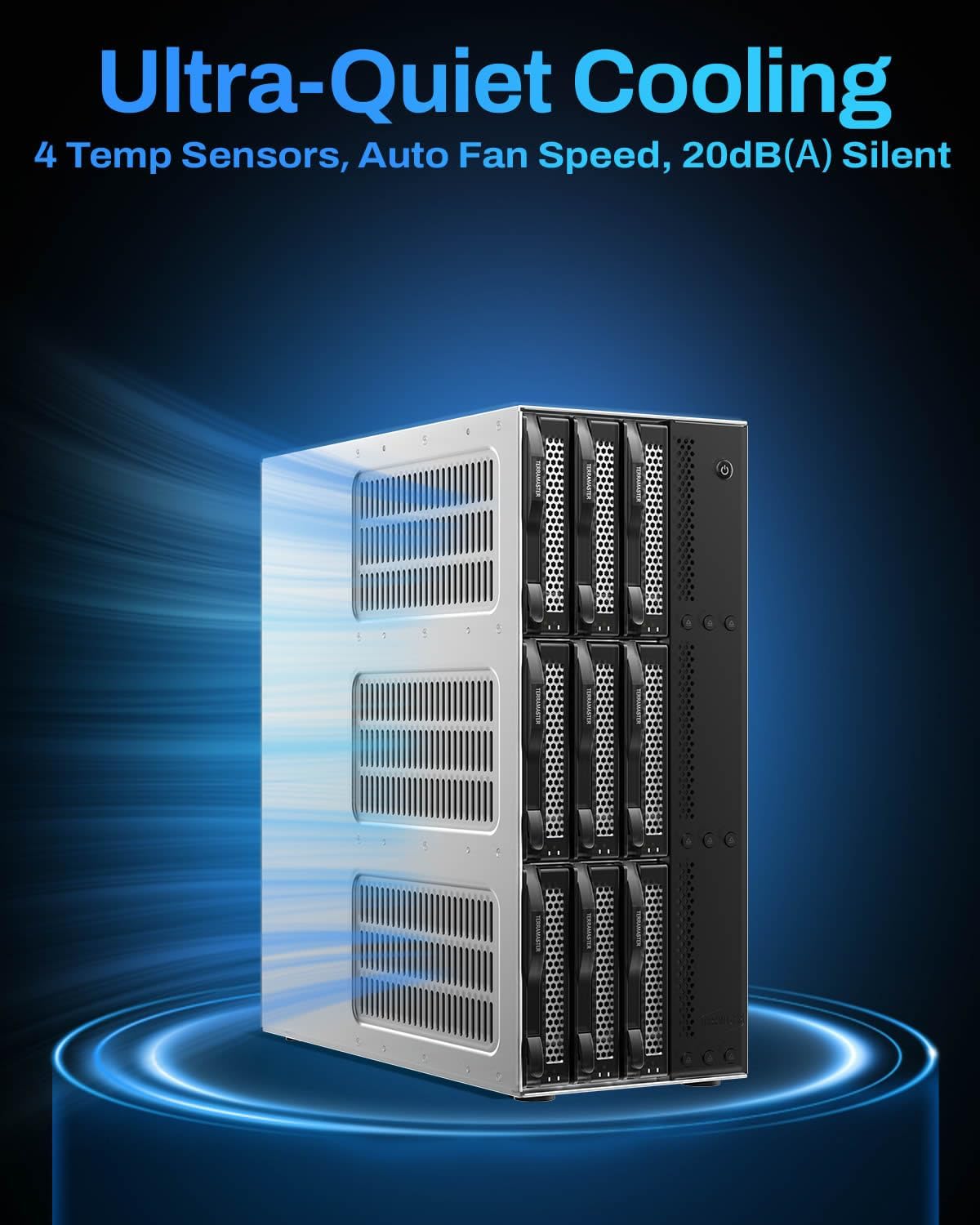 TERRAMASTER Caja para disco duro D9-320 - 9 bahías USB 3.2 Gen2 10G...