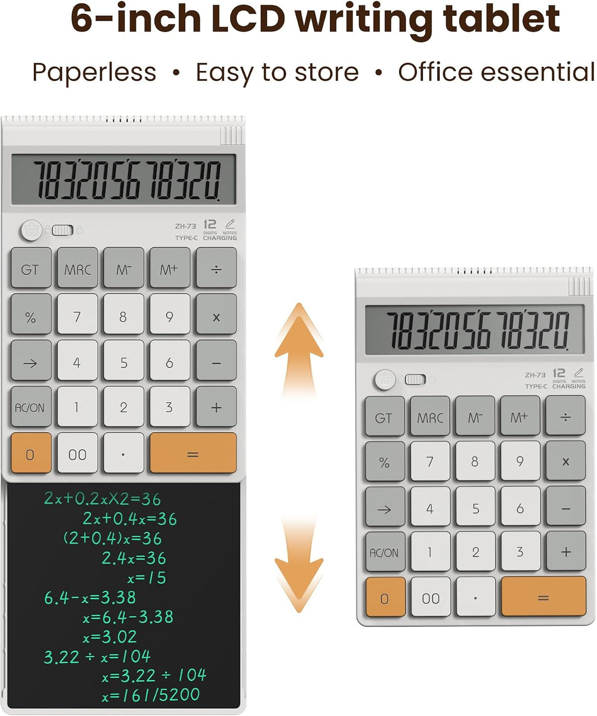 Calculadora de Escritorio con Tableta LCD de Escritura Retráctil