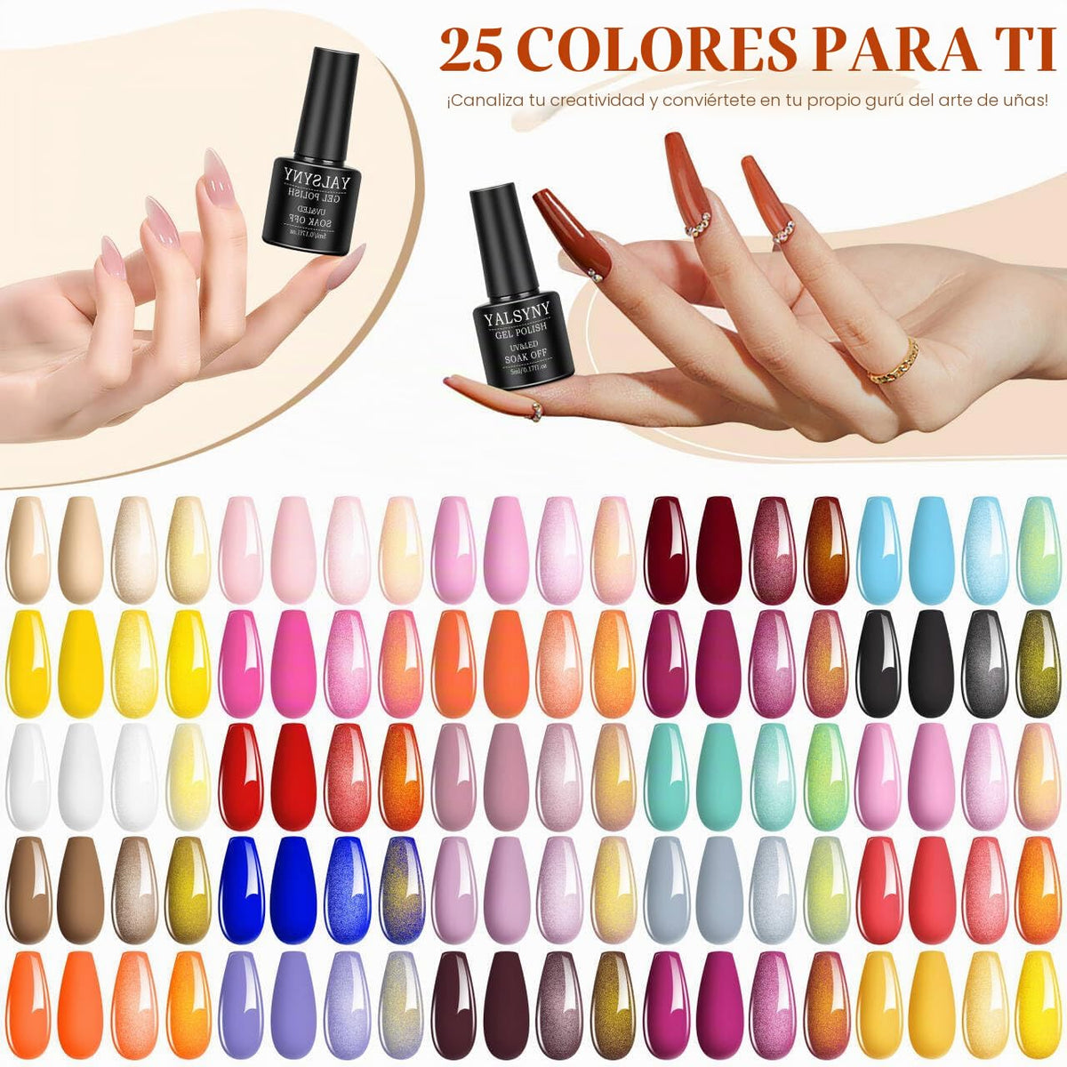 Kit de esmalte de uñas de gel YALSYNY, con secador de uñas LED UV,...