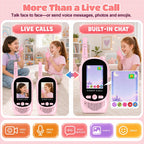 Walkie Talkies de video para niños, paquete de 2 walkie talkies recargables con cámara y pantalla, radios bidireccionales de largo alcance para acampar en interiores y exteriores, regalos para niñas y