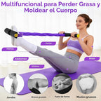 Bandas de Resistencia con Asa y Pedal, Banda de Resistencia de Pedal para Mujer, Bandas de Ejercicio Multifunción para Gimnasio en Casa — Cuerpo Completo y Entrenamiento